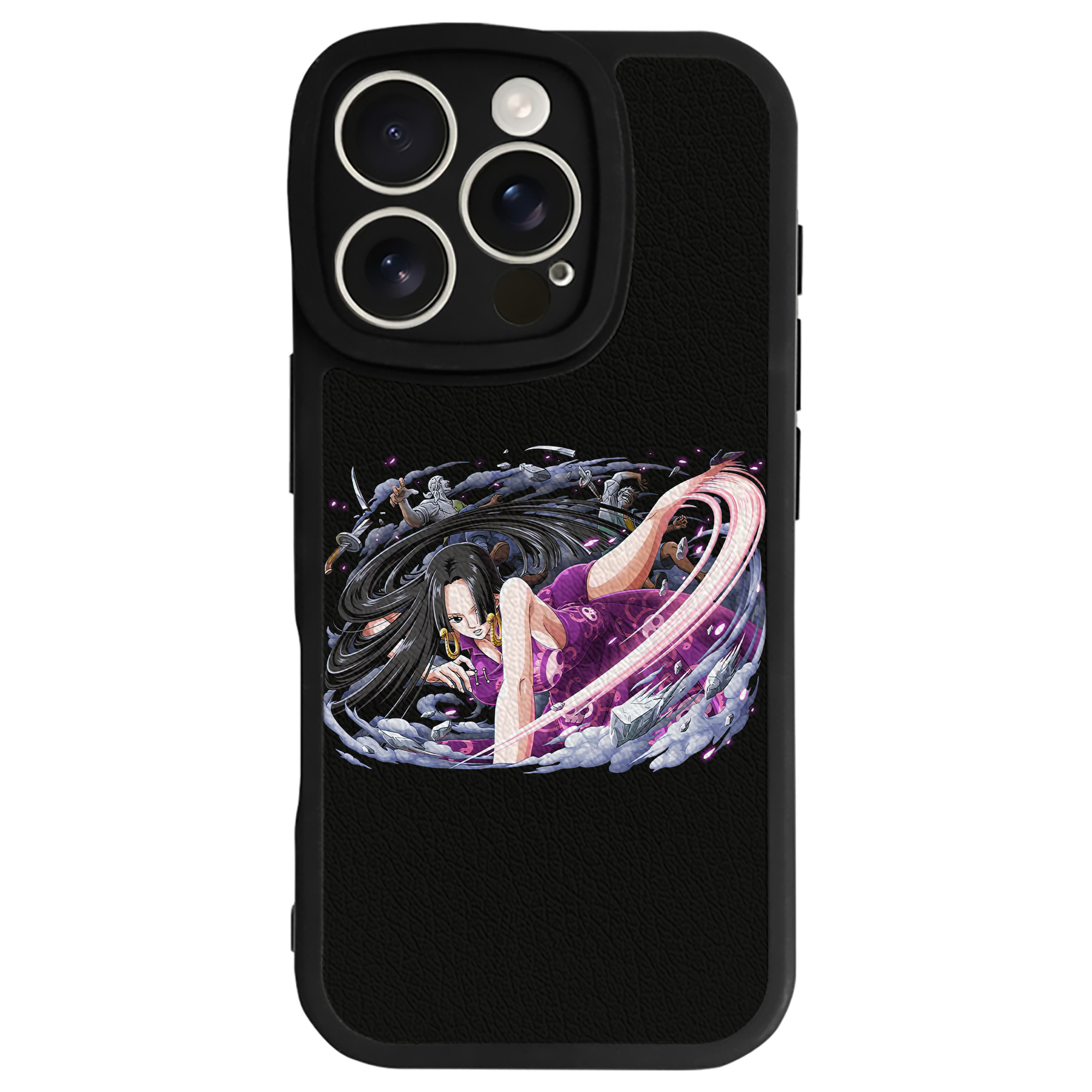 （画像用） ワンピース ボア・ハンコック ONE PIECE Boa·Hancock 【iPhone 16シリーズ対応】シリコンスマホケース（レザー調） 材質：シリコン